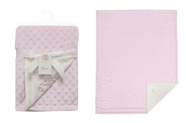 Κουβέρτα Minky Bubble bebe 420 gr/m² Princess 34 75X100 Pink 100% Polyester