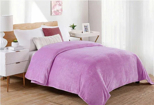 ΚΟΥΒΕΡΤΑ CORAL FLEECE Polyester 220X240 Μονόχρωμη 05 Lila