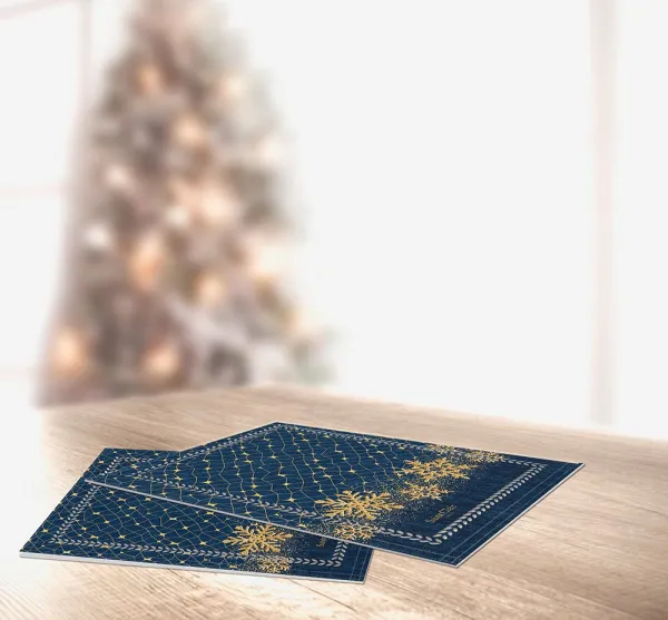 Σουπλά Χριστουγεννιάτικο 3036 Blue Laser Cut 