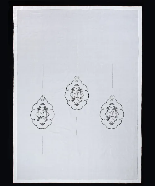 κουρτίνα 727 (210cm x 300cm) λευκή με τούνελ