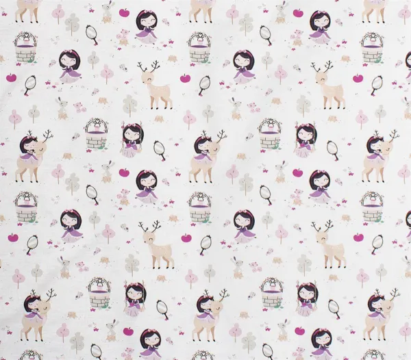 ΣΕΝΤΟΝΑΚΙ ΛΙΚΝΟΥ bebe Lily & Deer 179 80X110 White-Pink Cotton 100%