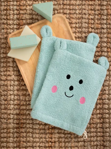 Σετ γάντια μπάνιου πετσετέ Baby Bath 17x23 BG100 AQUA