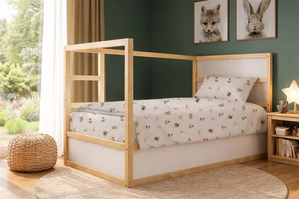 Σεντόνια Εμπριμέ Σετ 2 τεμ kids Bear's Playtime 592 160X240 Beige 100% Cotton