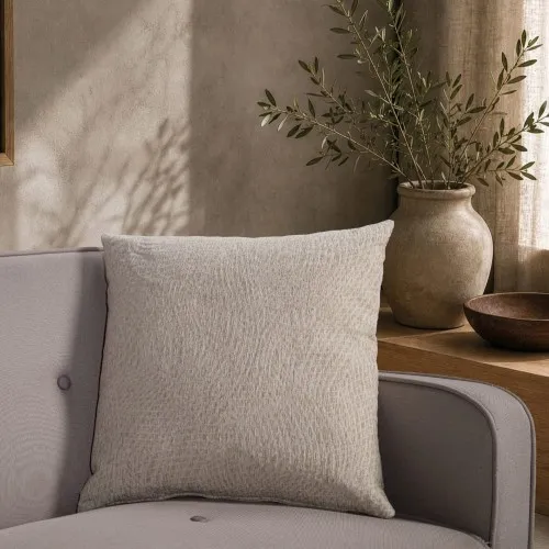 Μαξιλαροθήκη Norman 07 Taupe - 50x50cm με γέμιση