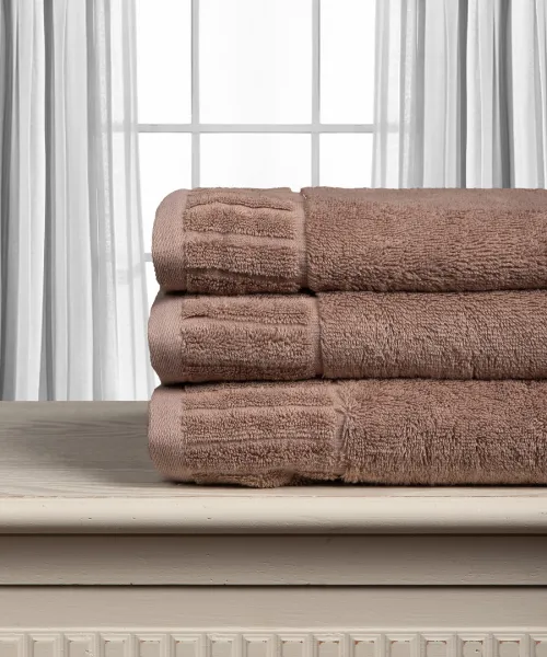 Βαμβακερή πετσέτα ΜΕΛΩΔΙΑ 600gsm (50cm x 100cm) light brown