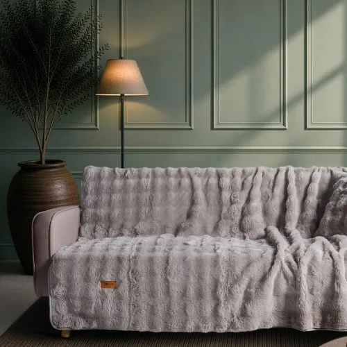 Ριχτάρι Αντιολισθητικό  Haaland 11 Grey - Μονοθέσιο 180x150cm