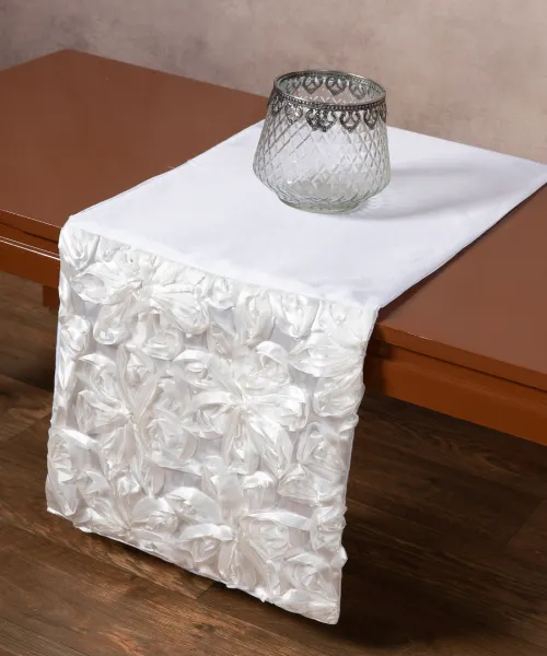 Σατέν τραβέρσα (35cm x 170cm) 1048 λευκή