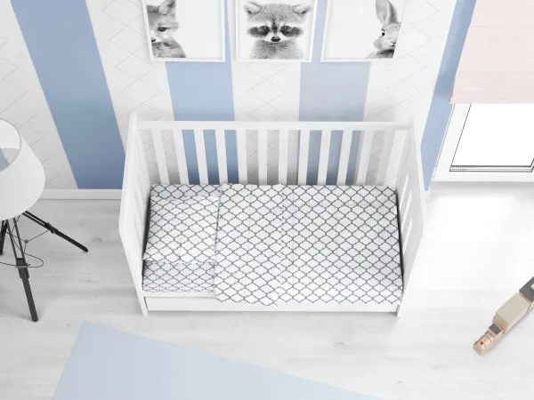 ΣΕΝΤΟΝΙΑ ΕΜΠΡΙΜΕ ΣΕΤ 3 τεμ bebe Windows 136 120X160 White Cotton 100%