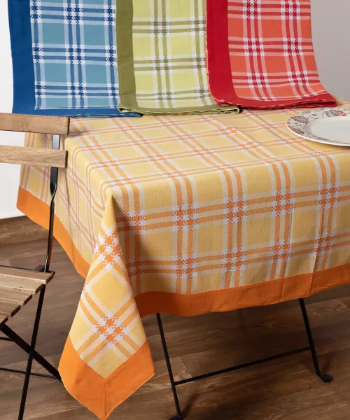 καρέ (90cm x 90cm) moda λευκό καρό πράσινο