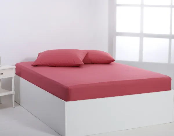 Βαμβακερό σεντόνι essentials (105cm x 200cm + 35cm) baroque rose