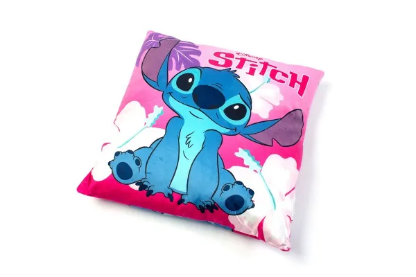 Βελούδινο Μαξιλάρι Disney Home Stitch 74 38x38 Fuchsia-Pink 100% Velboa