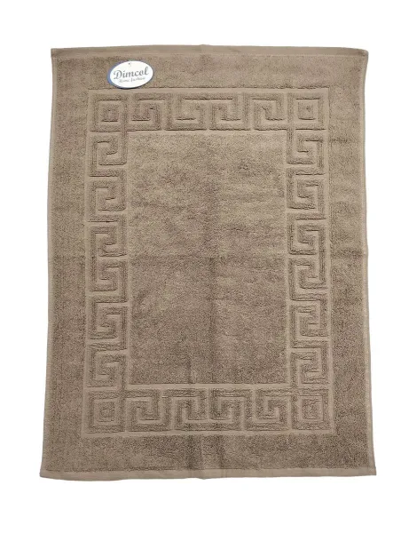 Ξενοδοχειακό Πατάκι Μπάνιου 700 gr/m² Jacquard Μαίανδρος 50X70 Μπεζ 100% Cotton