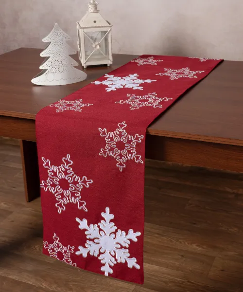 Χριστουγεννιάτικη τραβέρσα NW348 (35cm x 170cm) κόκκινη