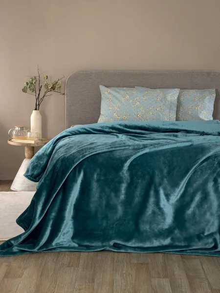 Κουβέρτα Fleece 220x240 LUCY PETROL