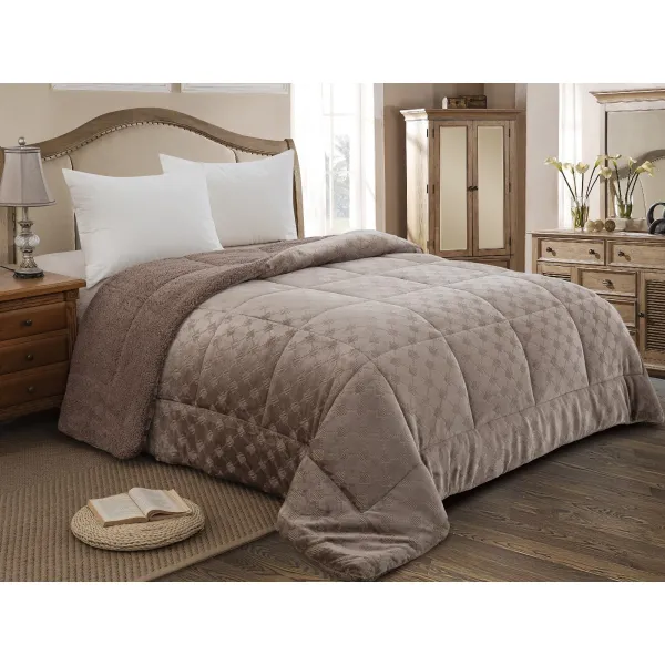 ΚΟΥΒΕΡΤΟΠΑΠΛΩΜΑ ΜΟΝΟ 160X240 ADAM HOME (825) MOCHA