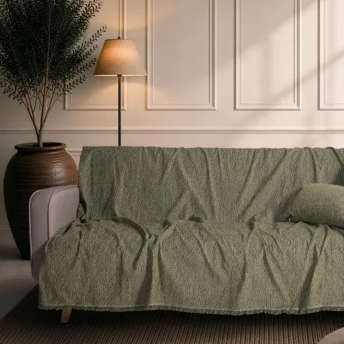 Ριχτάρι Norman 16 Sage Green - Τριθέσιο 180x300cm