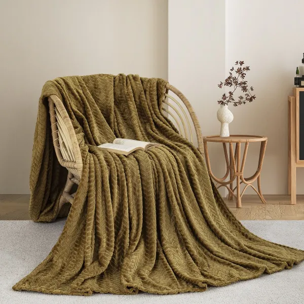Κουβέρτα Fleece Ημίδιπλη 180x240 cm Honey Gold - Adam Home