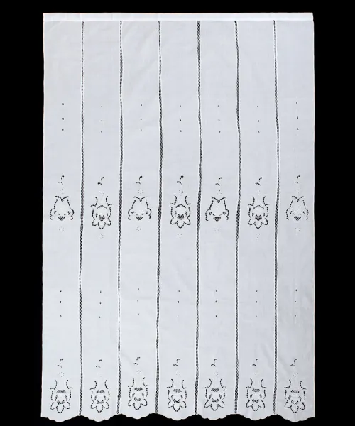 κουρτίνα 329 (160cm x 270cm) λευκή με τούνελ