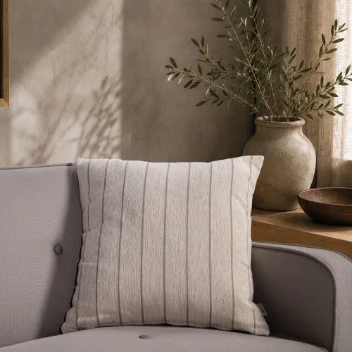 Μαξιλαροθήκη Macon 01 Natural Beige - 30x50cm με γέμιση