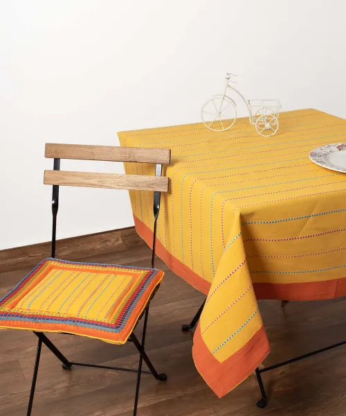 τραπεζομάντηλα (140cm x 180cm)  moda κίτρινο ριγέ φάσα