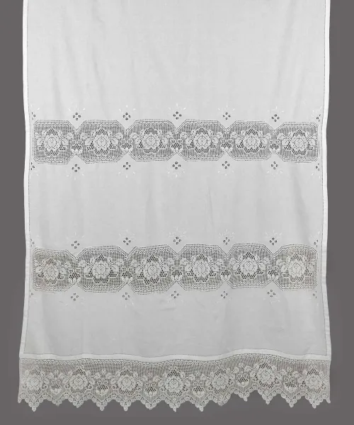κουρτίνα 674 (40cm x 80cm) λευκό με τούνελ