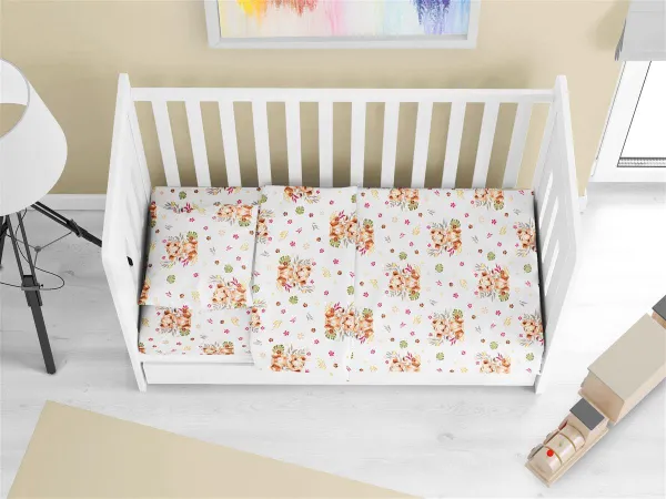ΚΑΤΩΣΕΝΤΟΝΟ ΜΕ ΛΑΣΤΙΧΟ bebe Lion Cub 530 0,70X1,40X0,15 Beige 100% Cotton