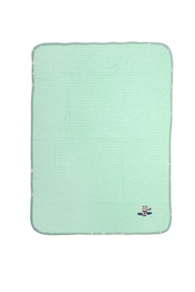 Κουβέρτα Πικέ Με Κέντημα bebe Aviator 186 80X110 Mint 100% Cotton