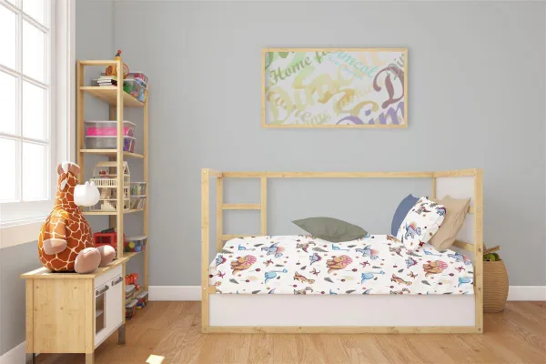 Κατωσέντονο Με Λάστιχο bebe Dinosaur 519 0,70X1,40X0,15 White-Blue 100% Cotton