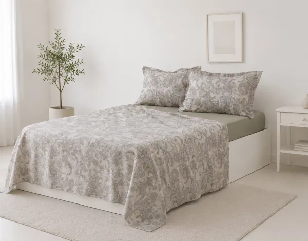 Σετ σεντόνια βαμβακερά 200TC (160cm x 200cm + 35cm) nobilis