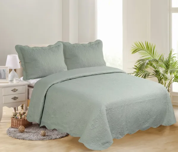 ΜΟΝΟ ΚΟΥΒΕΡΛΙ SOLID (160cm x 220cm + 1 x 50cm x 70cm ) MINT/CREAM