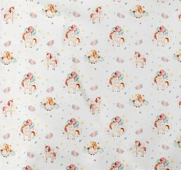 ΠΑΝΑ ΧΑΣΕ bebe Unicorn 209 80X80 White-Salmon Cotton 100%