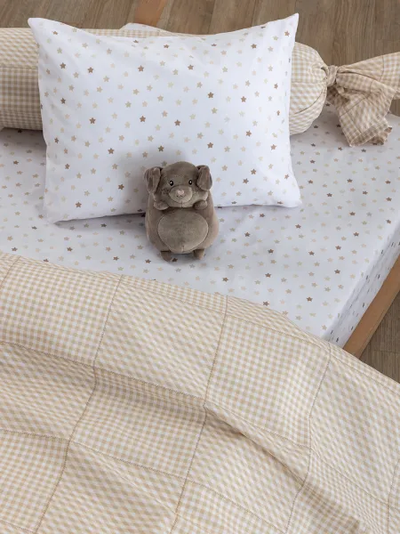 Σεντόνι Μονό 110x200+35 BB101 BEIGE Με Λάστιχο