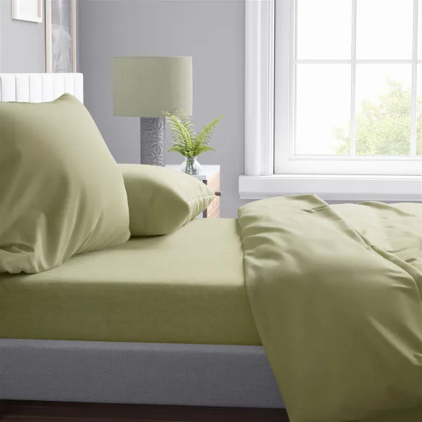 Παπλωματοθήκη Solid 504 220X240 Olive 100% Cotton