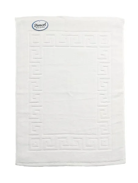 Ξενοδοχειακό Πατάκι Μπάνιου 700 gr/m² Jacquard Μαίανδρος 50X70 Λευκό 100% Cotton