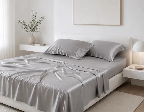 Σετ σεντόνια bamboo 300TC (270cm x 290cm) ανοιχτό γκρί 