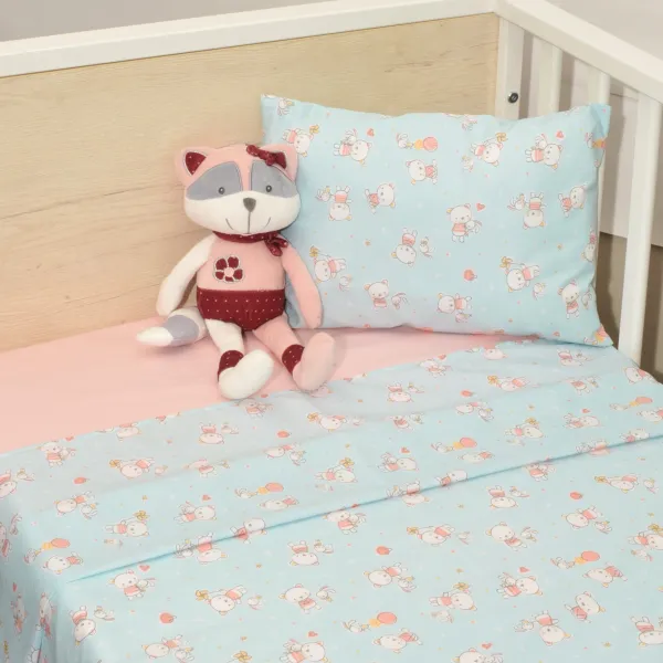 Σεντόνια Κούνιας 3 τεμ. 110x160cm 100% Βαμβάκι Design 212 Oliver Baby