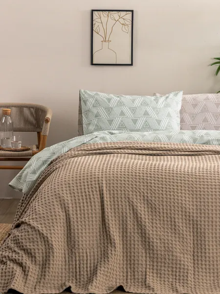 Κουβέρτα Πικέ 250x240 MARCIE BEIGE
