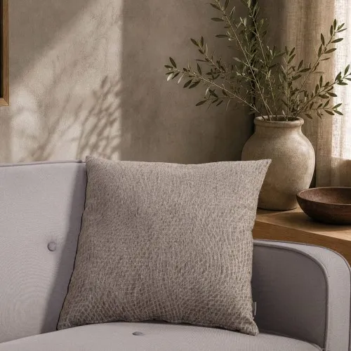 Μαξιλαροθήκη Norman 03 Light Brown - 50x50cm με γέμιση