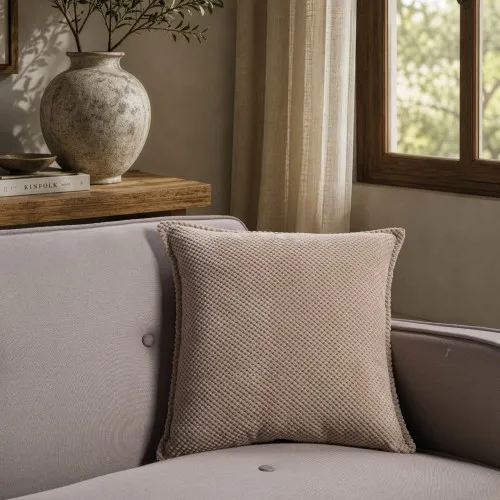 Μαξιλαροθήκη Αδιάβροχη Pearl 02 Beige - 45x45cm με γέμιση