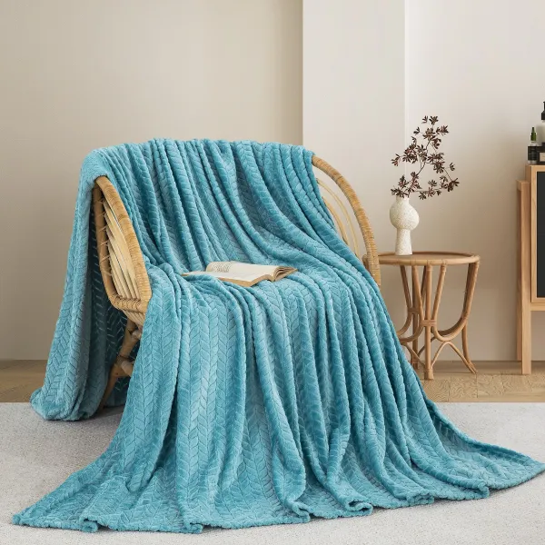 Κουβέρτα Fleece Υπέρδιπλη 220x240 cm Adam Home - Aqua