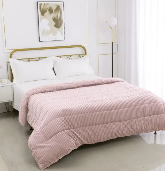 Κουβερτοπάπλωμα kotle (240cm x 260cm) old rose