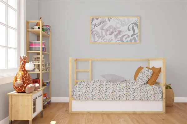 Κατωσέντονο Με Λάστιχο bebe Fox 527 0,70X1,40X0,15 Grey 100% Cotton
