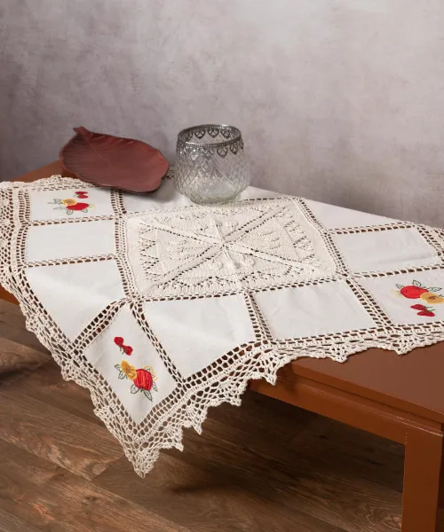 Καρέ με πλεκτό και απλικέ (90cm x 90cm) 030 φρούτα