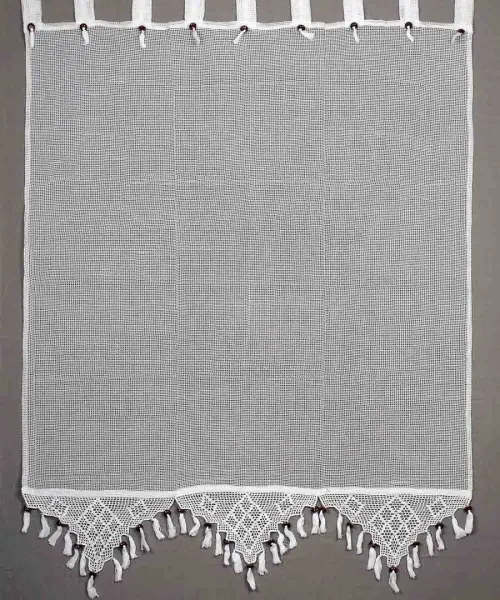 κουρτίνα 2003/1 (130cm x 240cm) λευκή με τιράντα