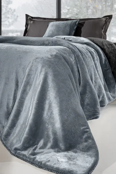 Σετ 2τμχ Κουβέρτα Velvet Cement 