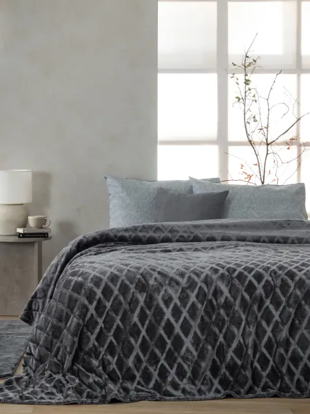 Κουβέρτα Fleece 220x240 NADINE COAL