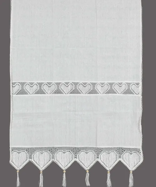 κουρτίνα 432 (90cm x 130cm) λευκή με τούνελ