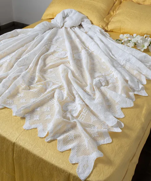 Χειροποίητη πλεκτή κουβέρτα 187 (225cm x 250cm)