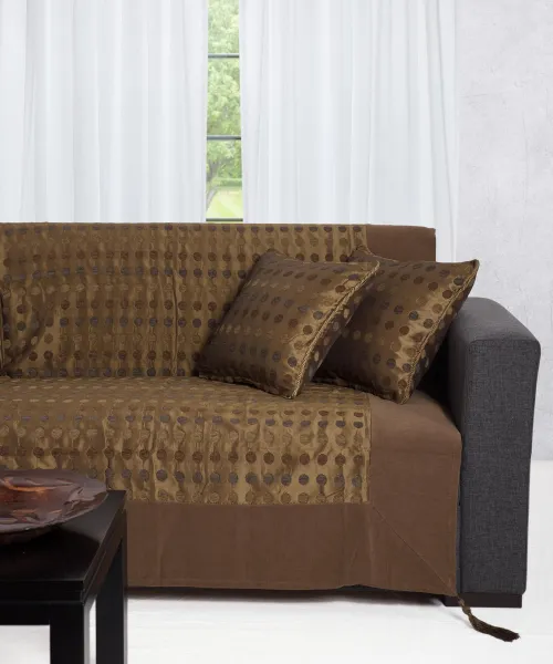 ΡΙΧΤΑΡΙΑ 602 πουά (180cm x 180cm / 180cm x 250cm / 180cm x 300cm) λαδί