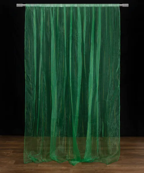 Κουρτίνα j160 (280cm x 300cm) με τρέσα πράσινη